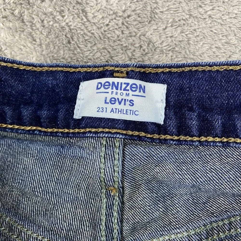 Levis Denizen 231 Athletic Fit Jeans Mens 29x29 Blue Medium Wash Denim Mid Rise